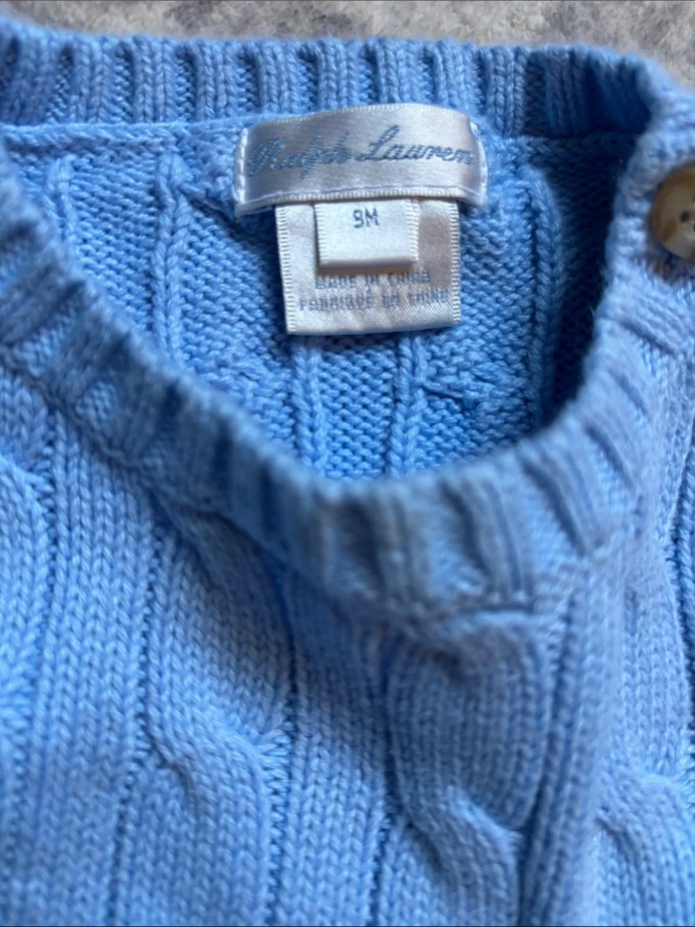 Ralph Lauren baby cable knit sweater